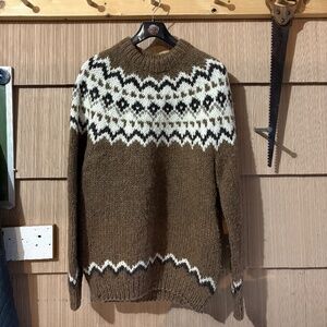 Hand knit wool sweater